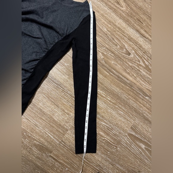 Express Ruched Mini Sweater Dress Black and Gray Long Sleeve Dress Size M - Picture 7 of 8